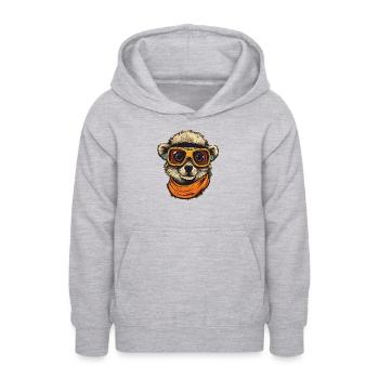Erdmännchen - Teenager Hoodie - Hellgrau meliert - Vorne - AI Model Teenager Male dark (155cm)