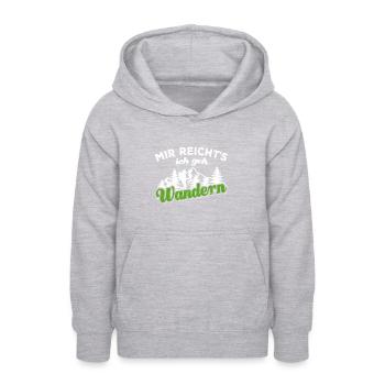 Mir reicht's ich geh Wandern Berge Natur Geschenk - Teenager Hoodie - Hellgrau meliert - Vorne - AI Model Teenager Male dark (155cm)