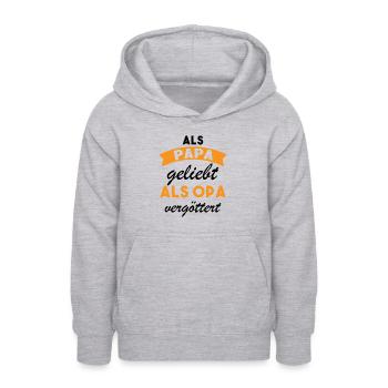 Als Papa geliebt als Opa vergöttert - Teenager Hoodie - Hellgrau meliert - Vorne - AI Model Teenager Male dark (155cm)