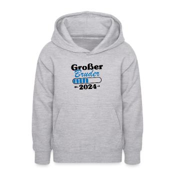 Großer Bruder Loading 2024 - Teenager Hoodie - Hellgrau meliert - Vorne - AI Model Teenager Male dark (155cm)