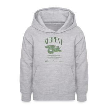 Gardien de reptiles python réticulé Streetwear - Sweat à capuche Ado - gris clair chiné - Devant - AI Model Teenager Male dark (155cm)
