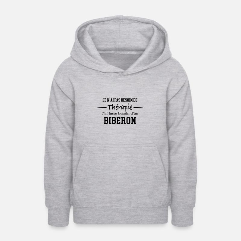 Cadeau naissance bébé humour - Sweat à capuche Ado - gris clair chiné
