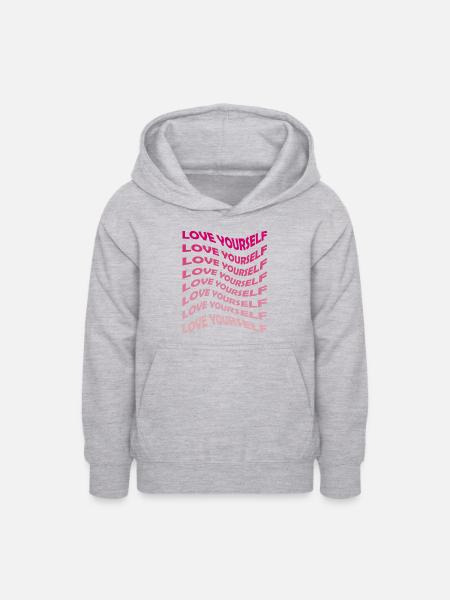 Sich selbst lieben - Teenager Hoodie - Hellgrau meliert