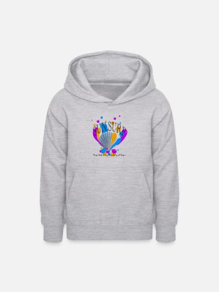 sun, surf, testosterone - Teenager Hoodie - Hellgrau meliert