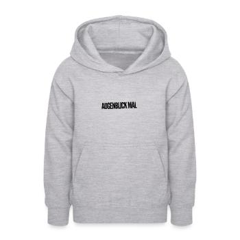 warte kurz - Teenager Hoodie - Hellgrau meliert - Vorne - AI Model Teenager Male dark (155cm)