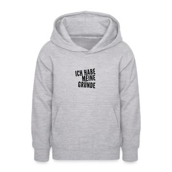 ich weiß warum - Teenager Hoodie - Hellgrau meliert - Vorne - AI Model Teenager Male dark (155cm)