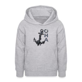 Oha Anker North German Panic Attack - Teen Hoodie - light heather grey - Front - AI Model Teenager Male dark (155cm)