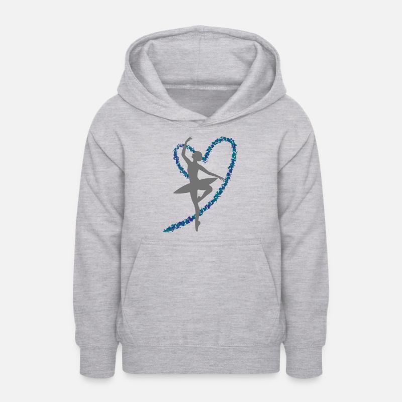 Danseuse étoile - Sweat à capuche Ado - gris clair chiné