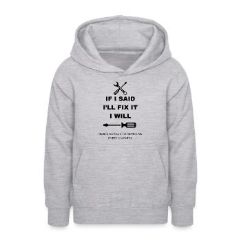 Heimwerker - Teenager Hoodie - Hellgrau meliert - Vorne - AI Model Teenager Male dark (155cm)
