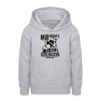 Mir reichts ich geh Schlagzeug spielen Drummer - Teenager Hoodie - Hellgrau meliert - Vorne - AI Model Teenager Male dark (155cm)