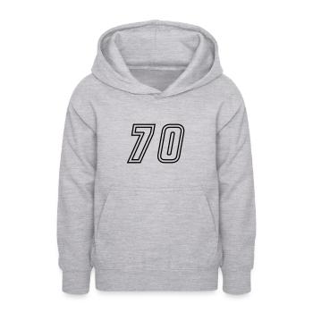 Numéro 70 - Sweat à capuche Ado - gris clair chiné - Devant - AI Model Teenager Male dark (155cm)