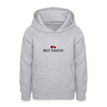 Beste Schwester Herzen Liebe - Teenager Hoodie - Hellgrau meliert - Vorne - AI Model Teenager Male dark (155cm)