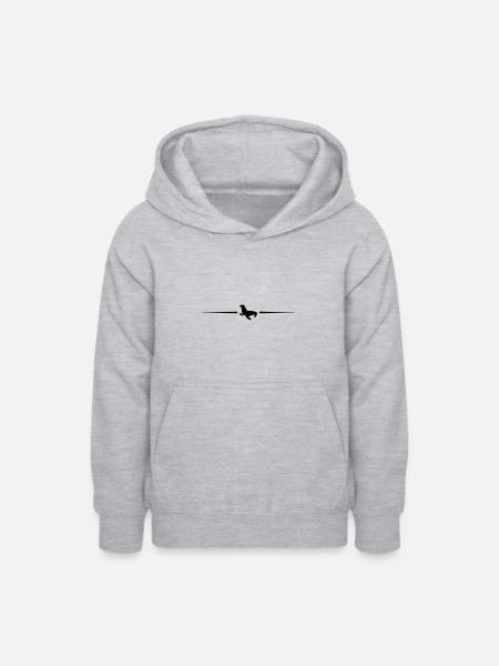 seehund Linie - Teenager Hoodie - Hellgrau meliert
