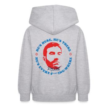 Ted Lasso Logo Und Schriftzug Mit Roy Kent - Teenager Hoodie - Hellgrau meliert - Hinten - AI Model Teenager Male dark (155cm)