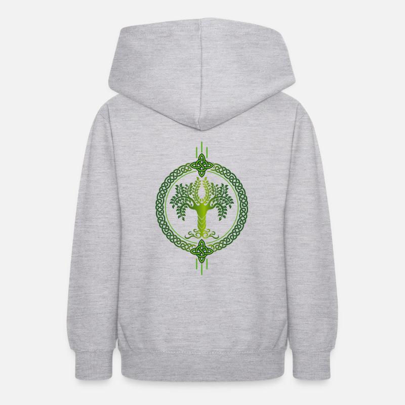 Arbre de vie, Arbre de Vie, Symbole celtique, Celtic, - Sweat à capuche Ado - gris clair chiné
