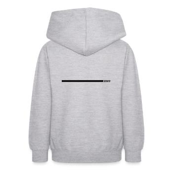 2023 Linie - Teenager Hoodie - Hellgrau meliert - Hinten - AI Model Teenager Male dark (155cm)