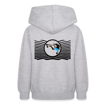 Briflip 9 - Sweat à capuche Ado - gris clair chiné - Dos - AI Model Teenager Male dark (155cm)