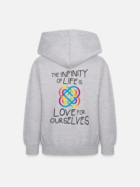 INFINITY No.2 - Teenager Hoodie - Hellgrau meliert