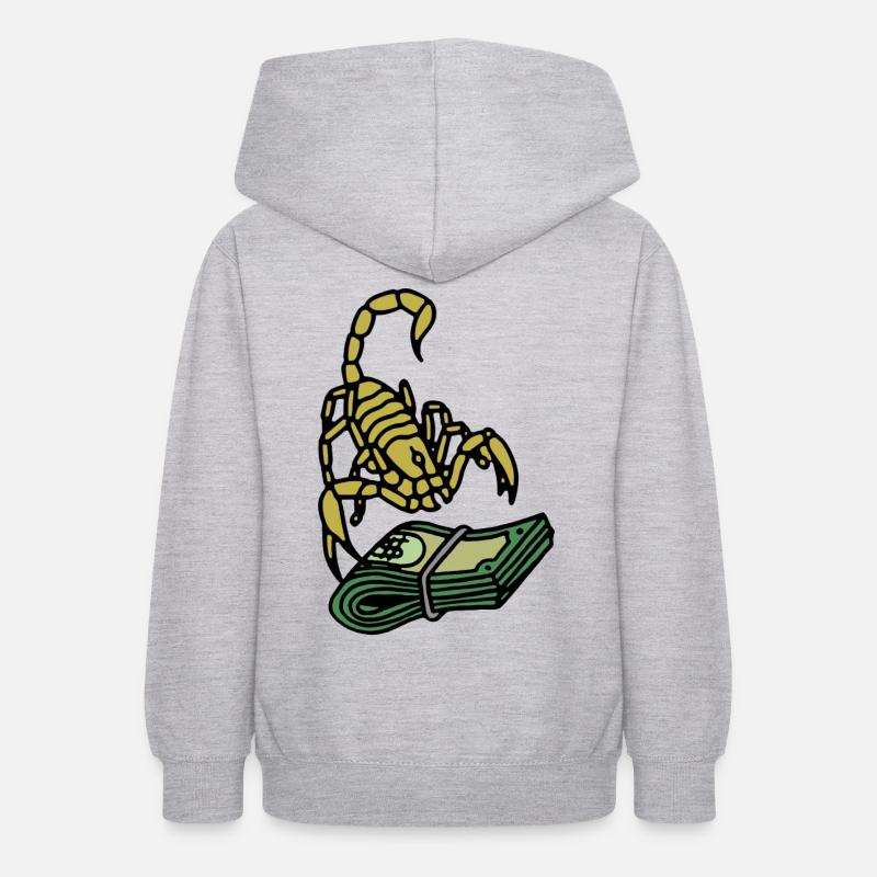 Argent - Sweat à capuche Ado - gris clair chiné