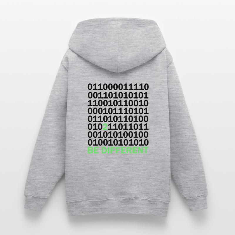 Cadeau Be Different Binary Code Nerd Sweat à capuche Ado
