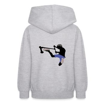Briflip 3 - Sweat à capuche Ado - gris clair chiné - Dos - AI Model Teenager Male dark (155cm)