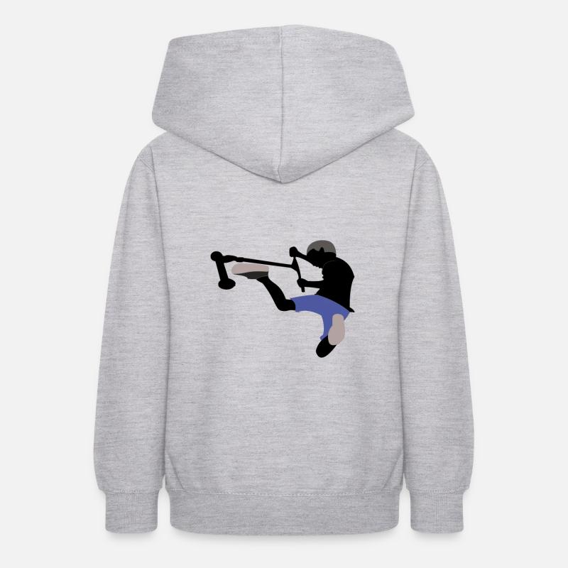Briflip 3 - Sweat à capuche Ado - gris clair chiné