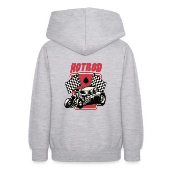 Tige chaud - Sweat à capuche Ado - gris clair chiné - Dos - AI Model Teenager Male dark (155cm)