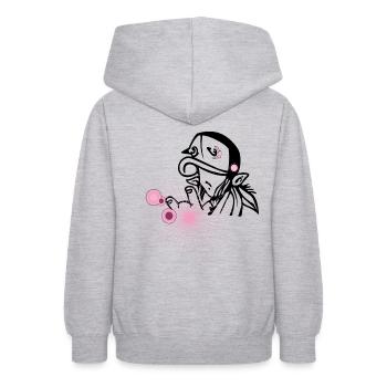 Gamer Computer - Teen Hoodie - light heather grey - Back - AI Model Teenager Male dark (155cm)