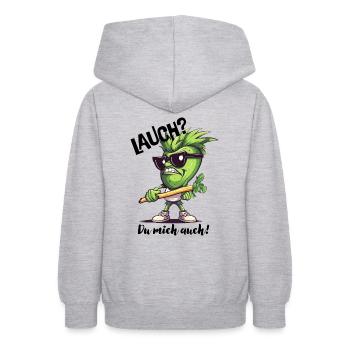 Leek - Teen Hoodie - light heather grey - Back - AI Model Teenager Male dark (155cm)
