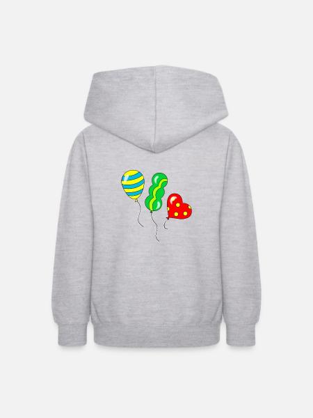 Ballons drôles - Sweat à capuche Ado - gris clair chiné