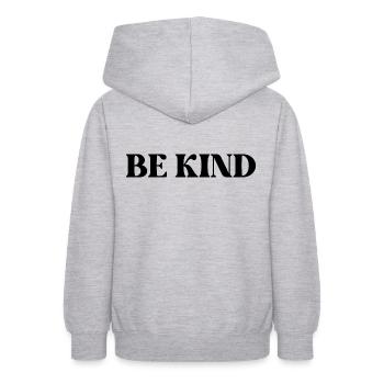 SEI FREUNDLICH - Teenager Hoodie - Hellgrau meliert - Hinten - AI Model Teenager Male dark (155cm)