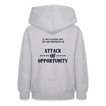 Attaque d'opportunité PnP RPG Jeu de rôle Pen and - Sweat à capuche Ado - gris clair chiné - Dos - AI Model Teenager Male dark (155cm)