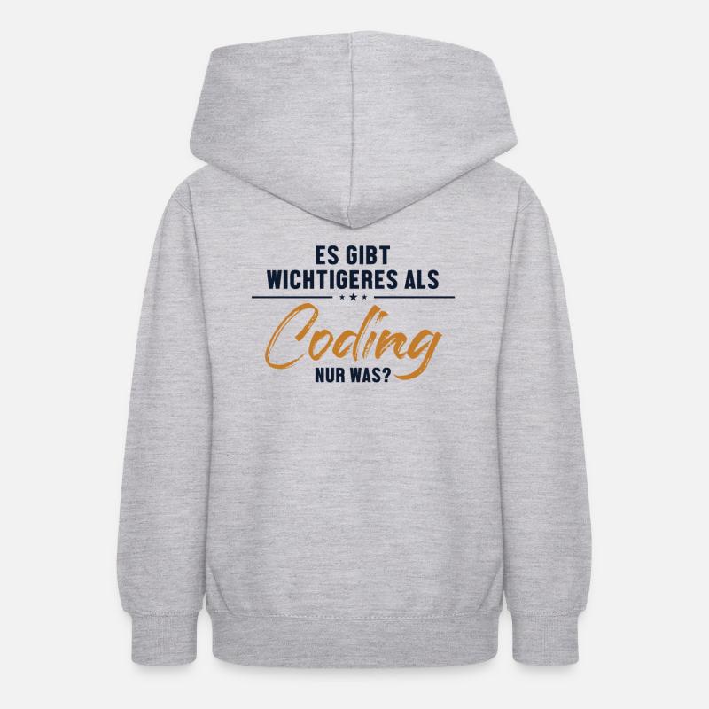 Wichtigeres als Coding Softwareingenieur Coder - Teenager Hoodie - Hellgrau meliert