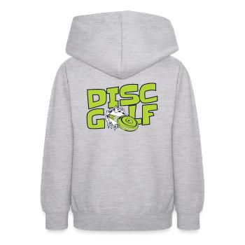 Disc Golf Disc Golfer Frisbee Golf Basket Disc - Sweat à capuche Ado - gris clair chiné - Dos - AI Model Teenager Male dark (155cm)