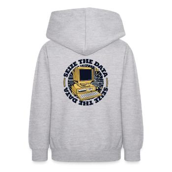 Seize The Data Admin IT Operations Computer Scientist - Teen Hoodie - light heather grey - Back - AI Model Teenager Male dark (155cm)