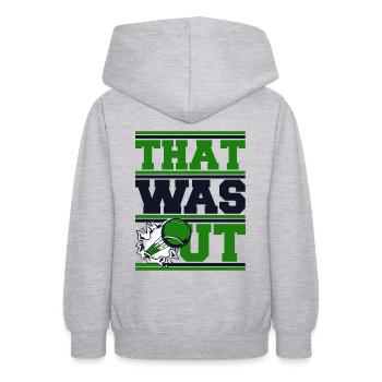 That Was Out Tennis Coach Tennis Player - Teen Hoodie - light heather grey - Back - AI Model Teenager Male dark (155cm)