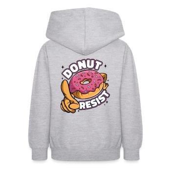 Donut Resist Doughnut Glazed Maker Liebhaber Donut - Teenager Hoodie - Hellgrau meliert - Hinten - AI Model Teenager Male dark (155cm)