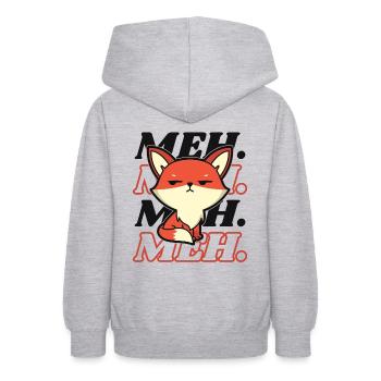 Meh Caninae Rotfuchs Canidae Fuchs Liebhaber Fuchs - Teenager Hoodie - Hellgrau meliert - Hinten - AI Model Teenager Male dark (155cm)