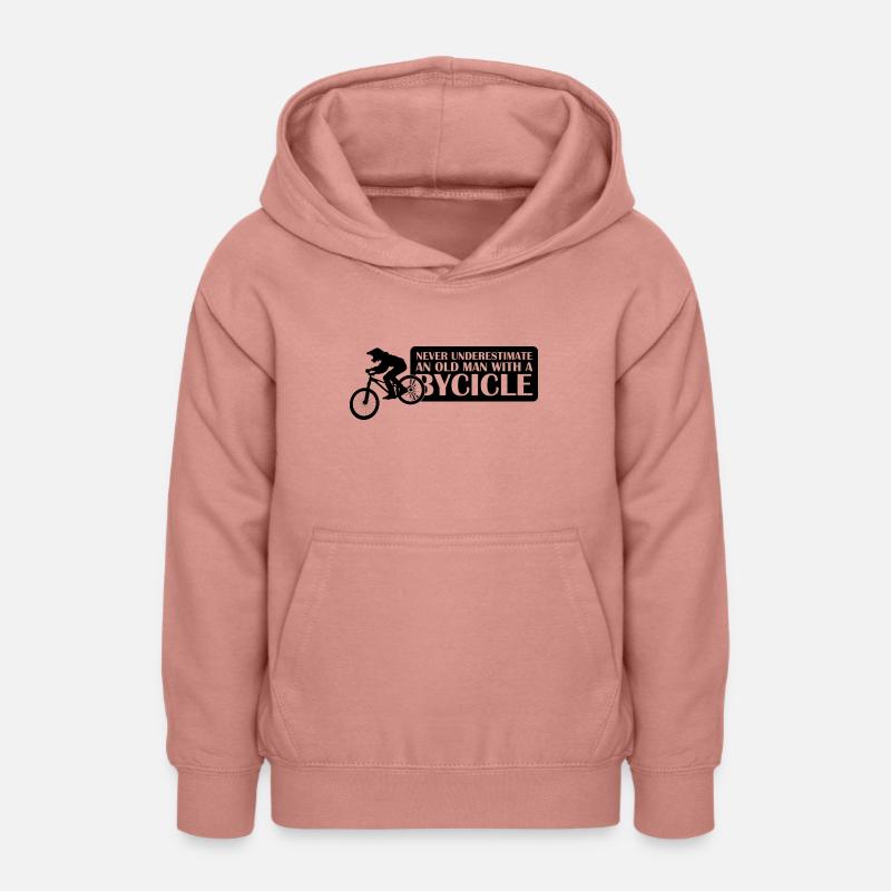 Drôle de dicton de bicyclette - Sweat à capuche Ado - rose poudré