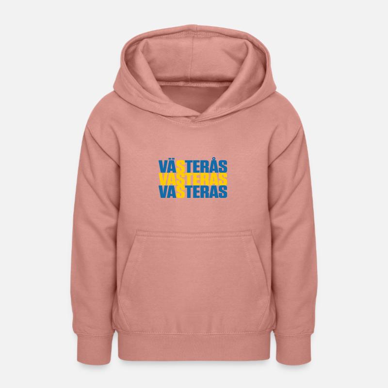 Västerås Drapeau de la Suède - Sweat à capuche Ado - rose poudré