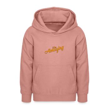 Je suis incroyable - Sweat à capuche Ado - rose poudré - Devant - AI Model Teenager Male dark (155cm)