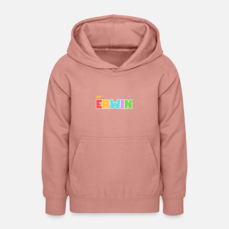 Erwin! Personnalisable - Sweat à capuche Ado - rose poudré