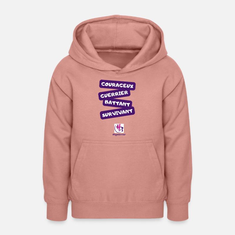 Design avec message garçon - Sweat à capuche Ado - rose poudré