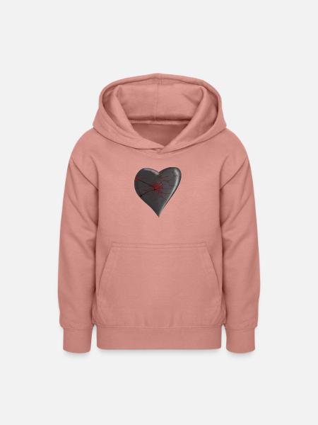 Herz betroffen - Teenager Hoodie - Altrosa