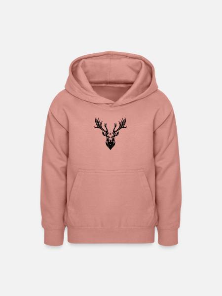Hirschgeweih - Teenager Hoodie - Altrosa