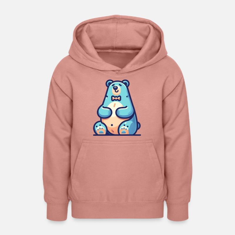 Ours de glace cool - Sweat à capuche Ado - rose poudré