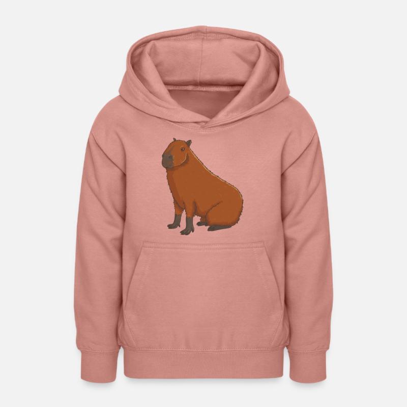 Capybara siège - Sweat à capuche Ado - rose poudré