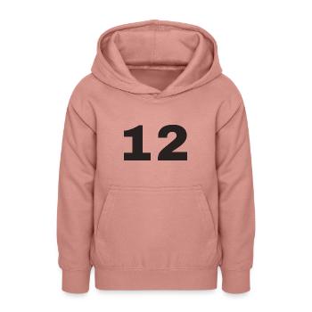 12 - Teenager Hoodie - Altrosa - Vorne - AI Model Teenager Male dark (155cm)