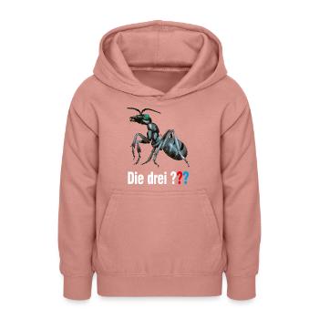 Die Drei ??? und der Ameisenmensch mit Logo - Teenager Hoodie - Altrosa - Vorne - AI Model Teenager Male dark (155cm)