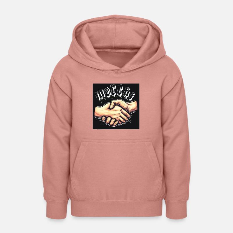 MERCHI - Sweat à capuche Ado - rose poudré